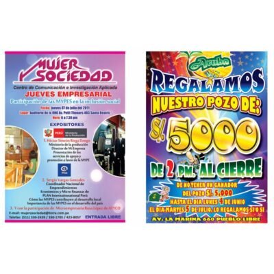 Afiches Tamaño 45x30 (Tabloide)